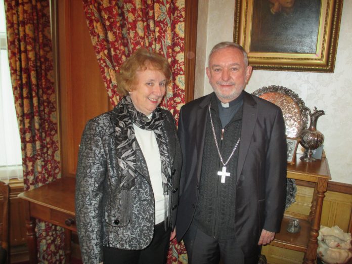 Anne Power with Bishop Kieran O'Reilly